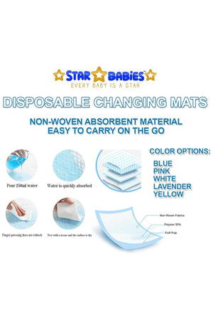 Star Babies - Disposable Changing Mats - Color May Vary - 300 Pcs