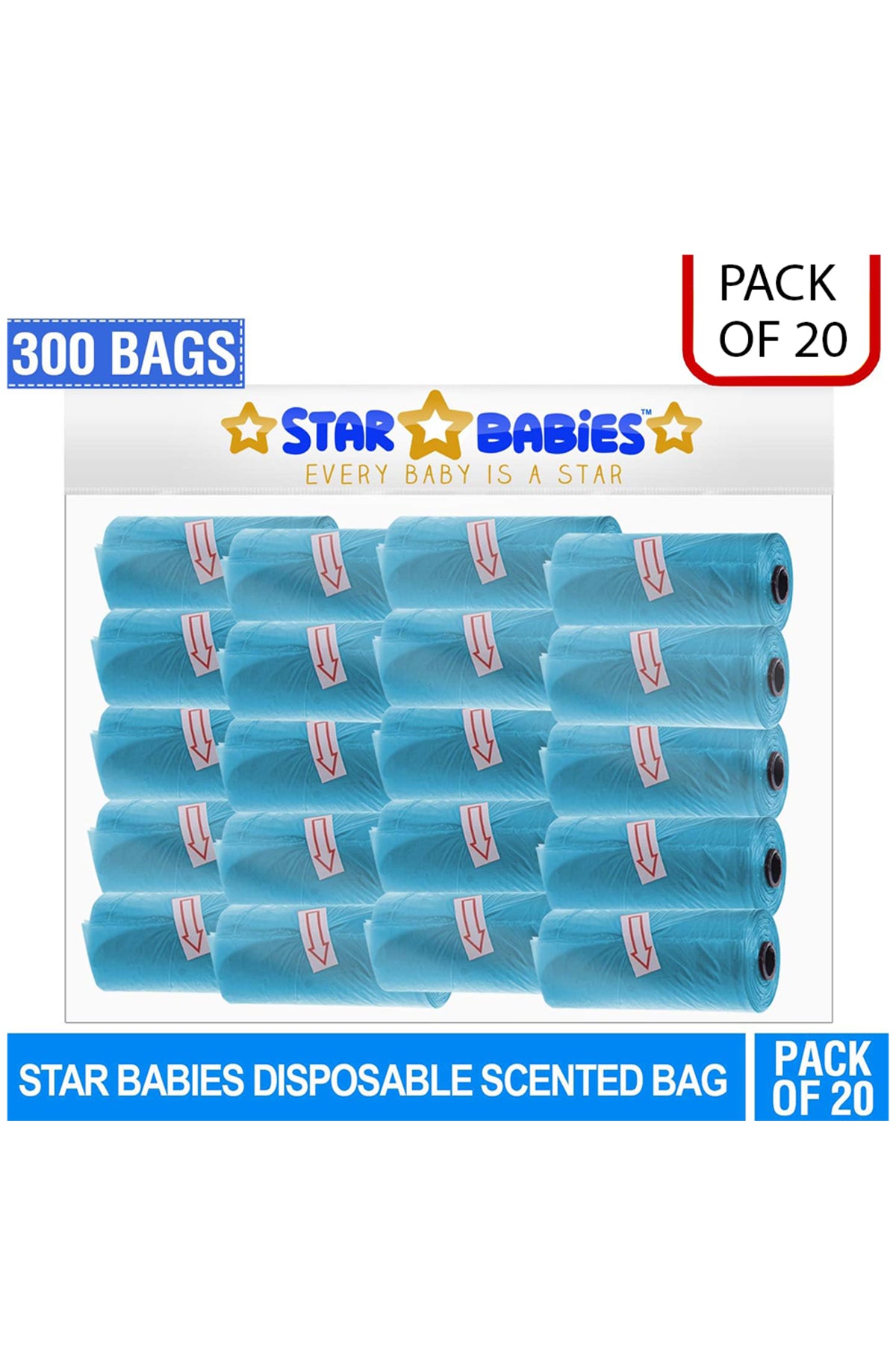 Star Babies Blue Scented Bag Pack of 20 - 300 Bags
