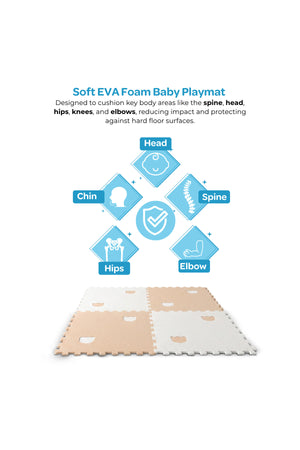 MOON Bear Baby Puzzle Playmat | EVA Foam Floor Mat | Multicolour | 10 Months+