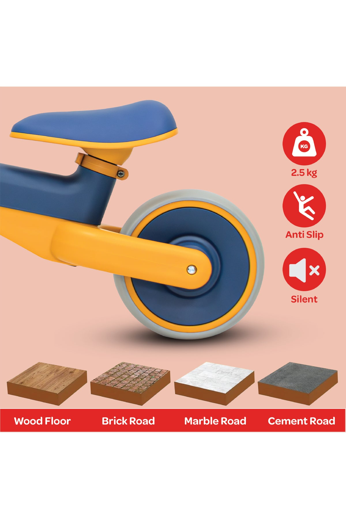 MOON Little Marvel Baby Balance Bikes -yellow