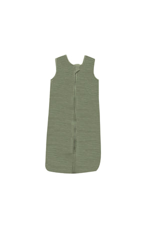 MOON Organic Crinkle Muslin Sleep sack  1 Tog (0-6 Months )-Green