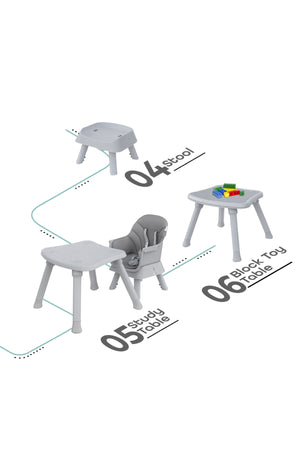 MOON 6 in 1 High Chair - Grey