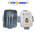 Kids Lunch Box Set – Blue Insulated Lunch Bag + Bento Box with , Sandwich Cutter & Fruit Picks free