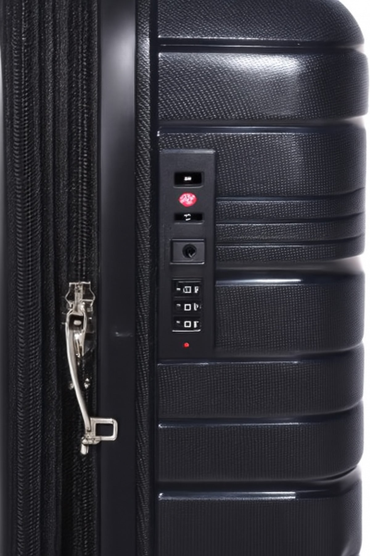 W.O.K 20" Lightweight Hard Shell Cabin Trolley – Polypropylene Luggage With Spinner Wheels & Number Lock – Black