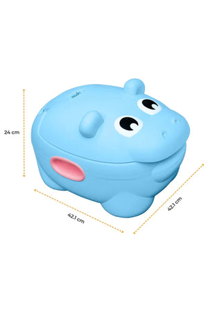 MOON Baby potty Hippo with PU Cushion  - Blue