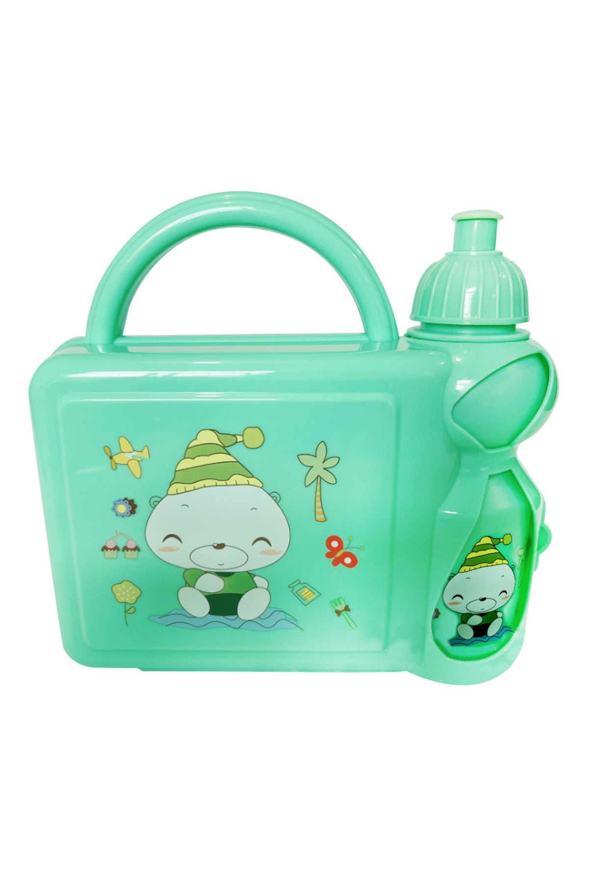 Star Babies - Kids Lunch Box w/ Water Bottle - Light Green