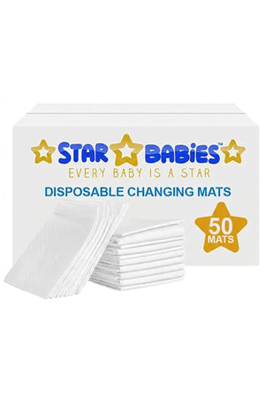 Star Babies Disposable Changing Mat Pack of 50 - White
