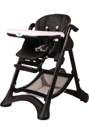 MOON Trestle Foldable Baby Feeding/Dinning Highchair-Black