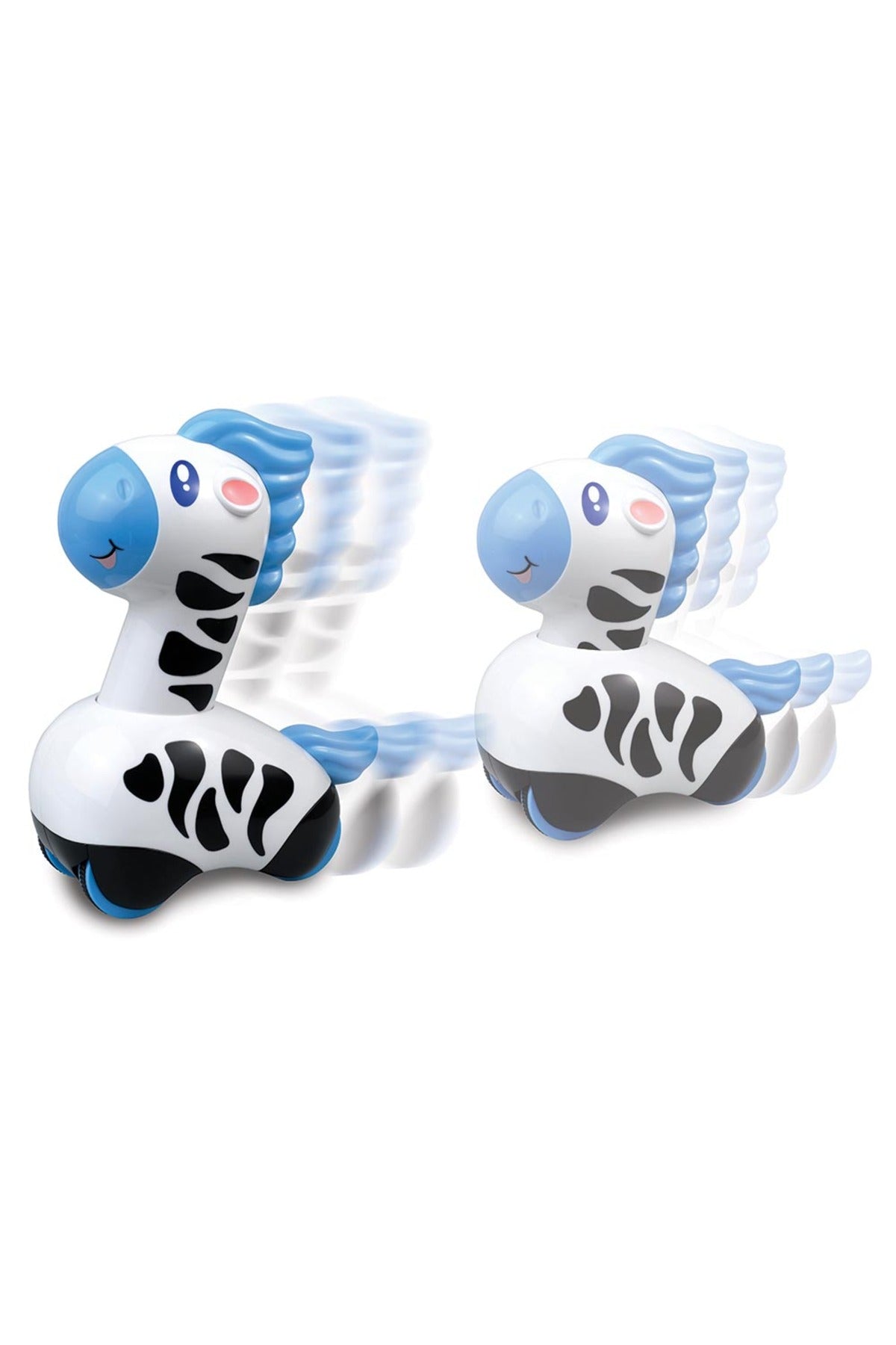 Little Learners Press & Go Animals - Zooming Action, Rubberized Wheels, Works on Hard Floor & Carpet, 12M+