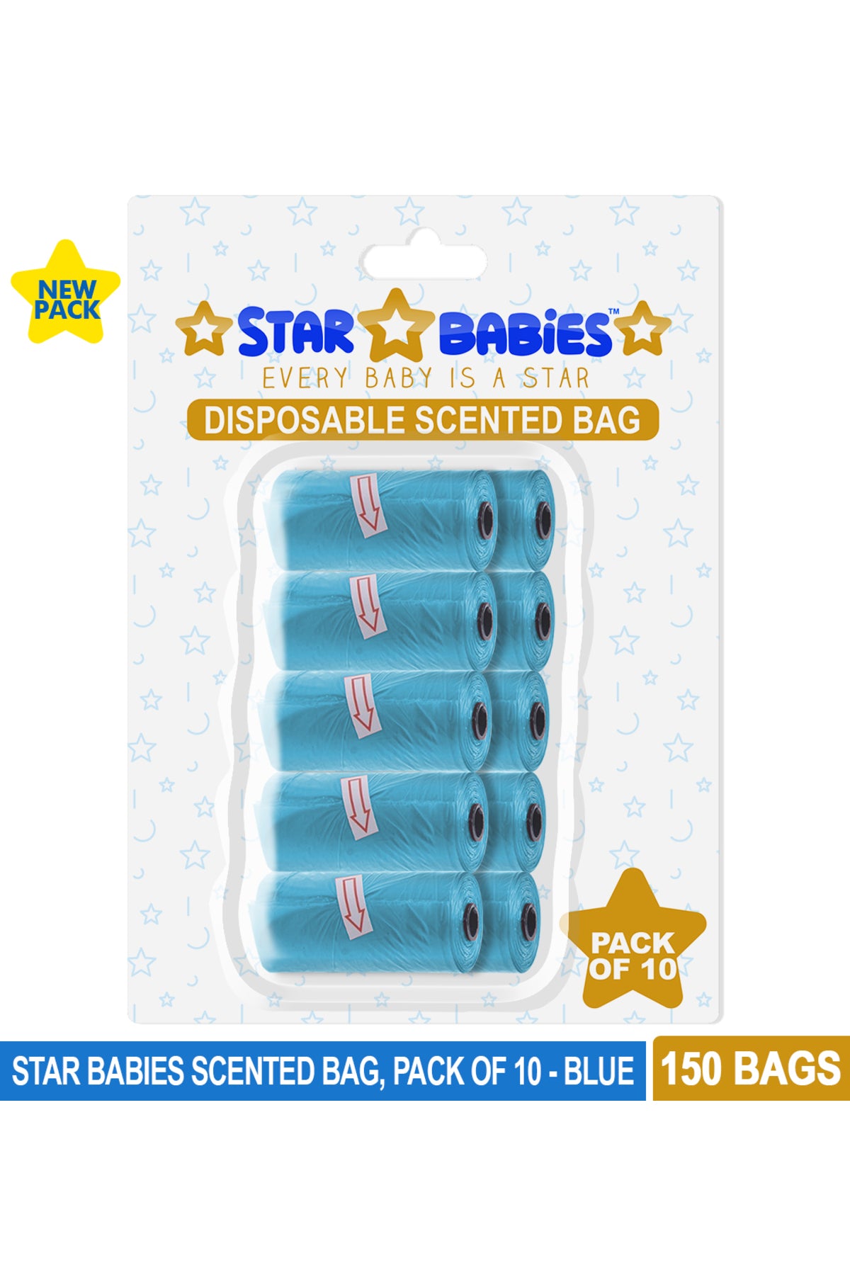Star Babies - Scented Bag Blister - Pack of 10/150 Bags - Blue