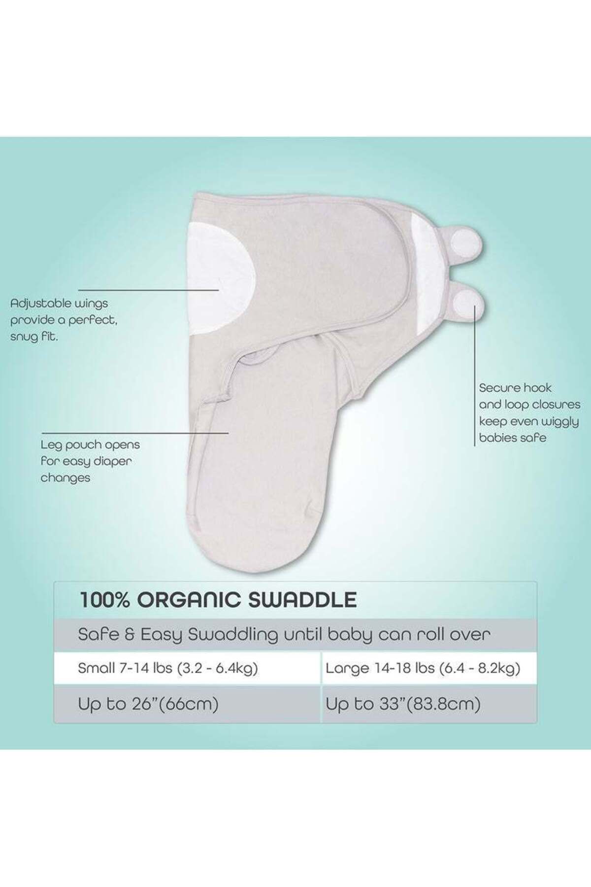 MOON Organic Swaddler -Grey