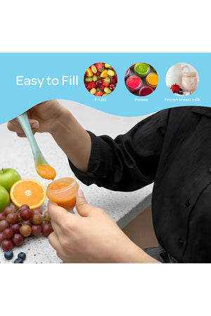Moon  Baby Fruit Feeder Teether | Silicone Pacifier for Infants & Toddlers | BPA-Free Snack Holder,Chewing Trainer- Beige
