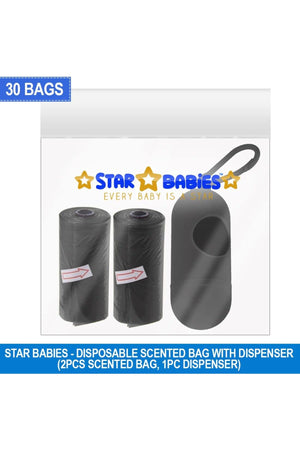 Star Babies - Scented Bag With Dispenser Pack of 2/30 Bags - Black