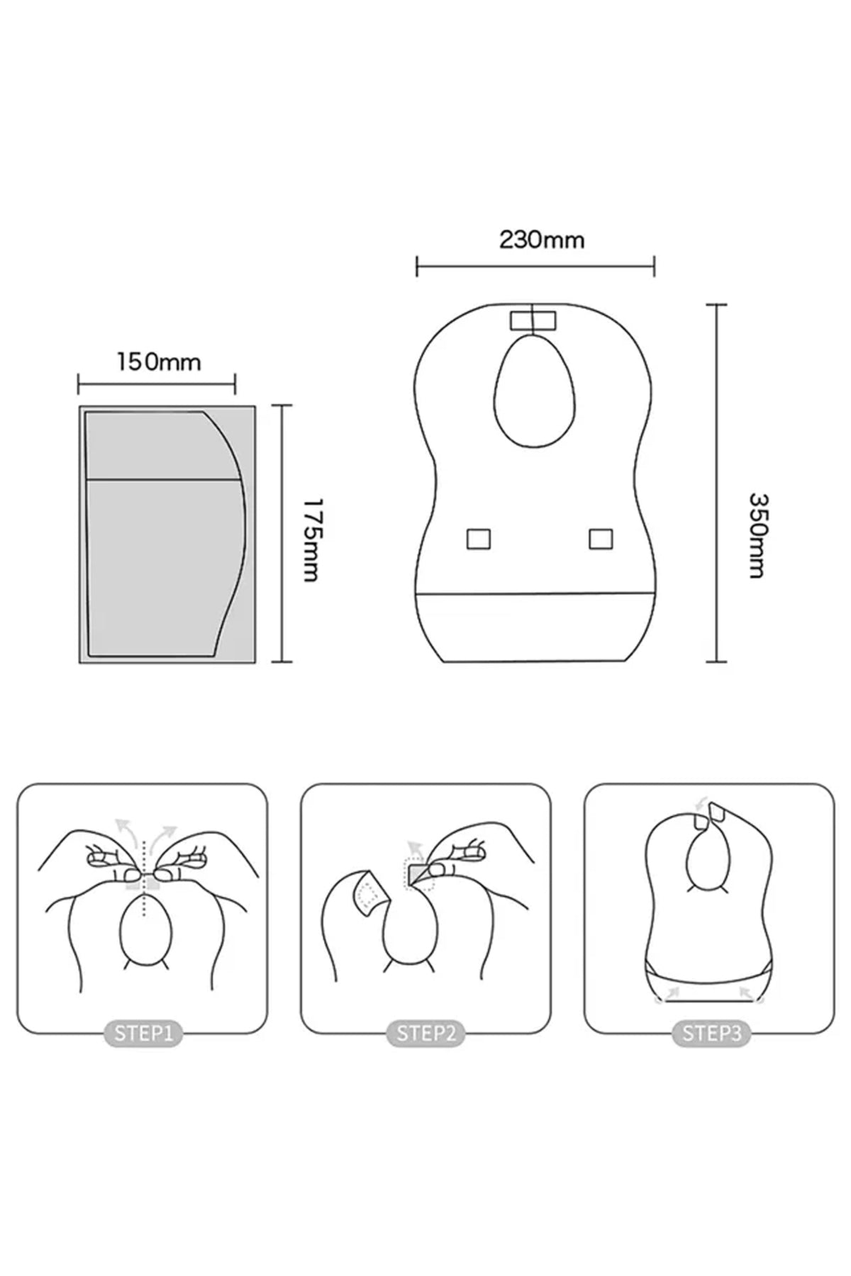 Star Babies - Disposable Bibs - Pack of 10 - Giraffe Print