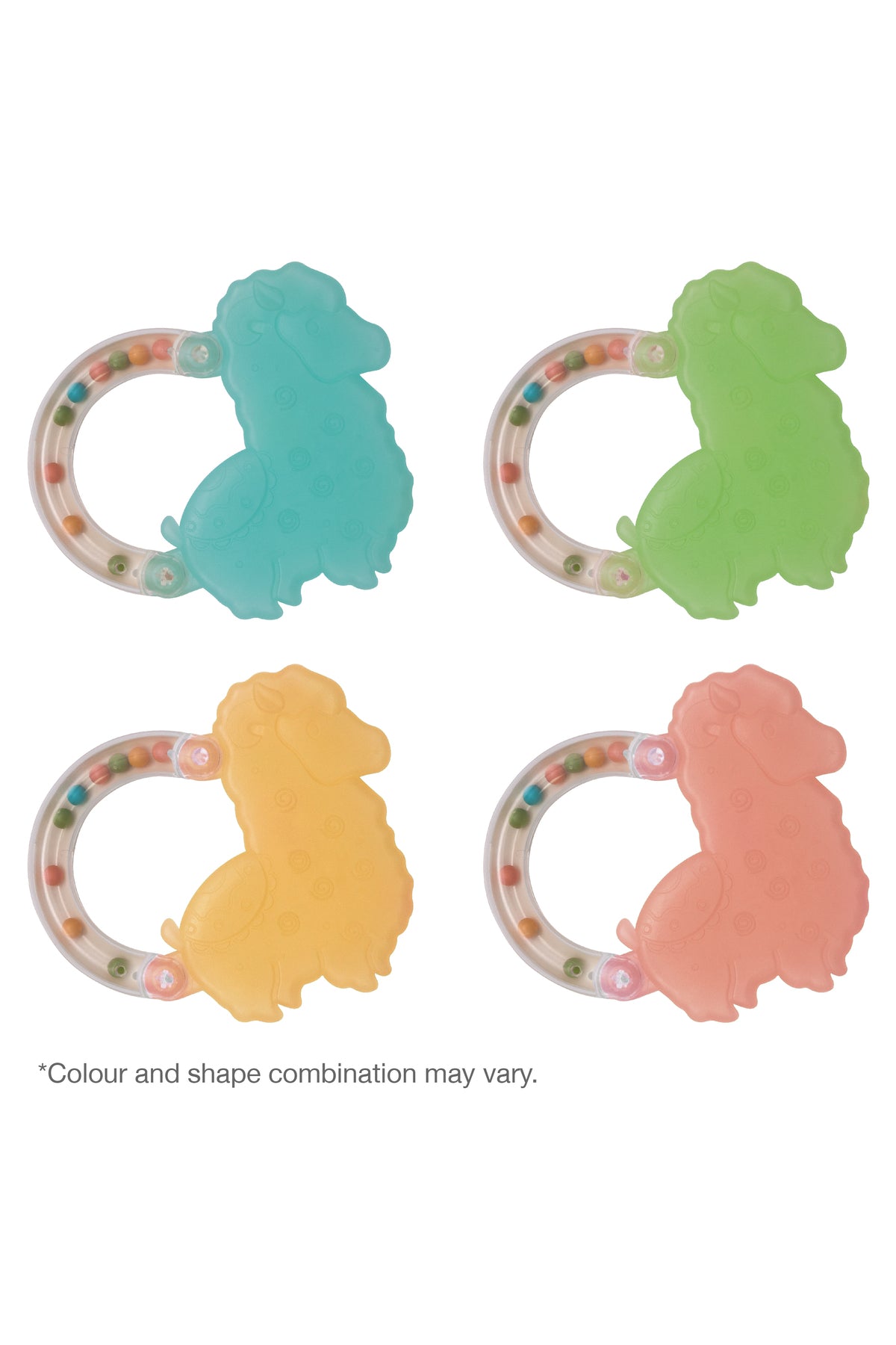 MOON Fuzzy Friends Soft Baby Rattle and Teether Toy- 6m+ -Sheep
