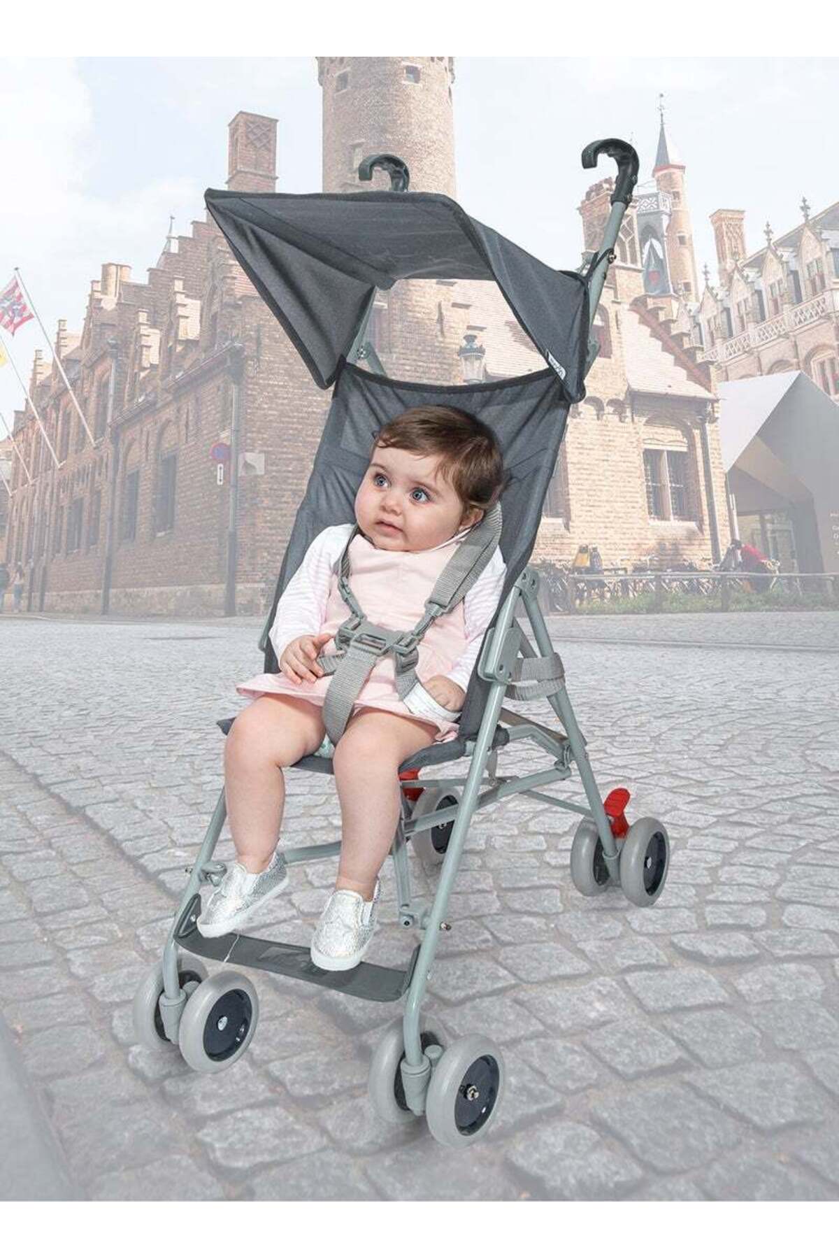 MOON - Jet Ultra Light Weight Fold Buggy Stroller Buggy  - Dark Grey