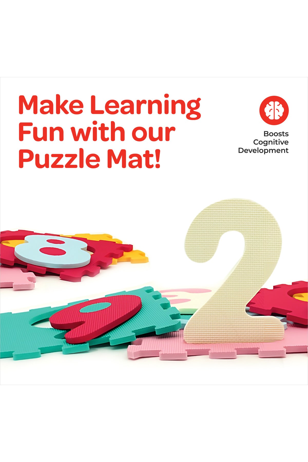 MOON Kids Puzzle Activity Floor Mat - 10PCS,NUMBER PUZZLE