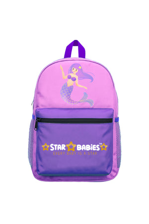 Star Babies - Kids Backpack - Mermaid - Lavender - 16-Inch/41cm