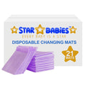 Star Babies - Disposable Changing Mat - Lavender - Large - 21pcs