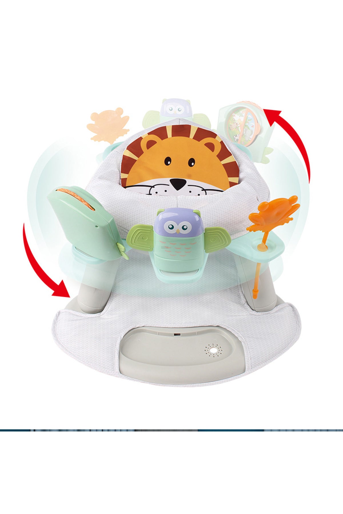 Kikibebe 2-In-1 Baby Fitness Dining Chair With Piano – Multicolor