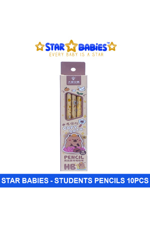 Star Babies - Cute Cartoon Patterned Student Pencils - 10 Pcs
