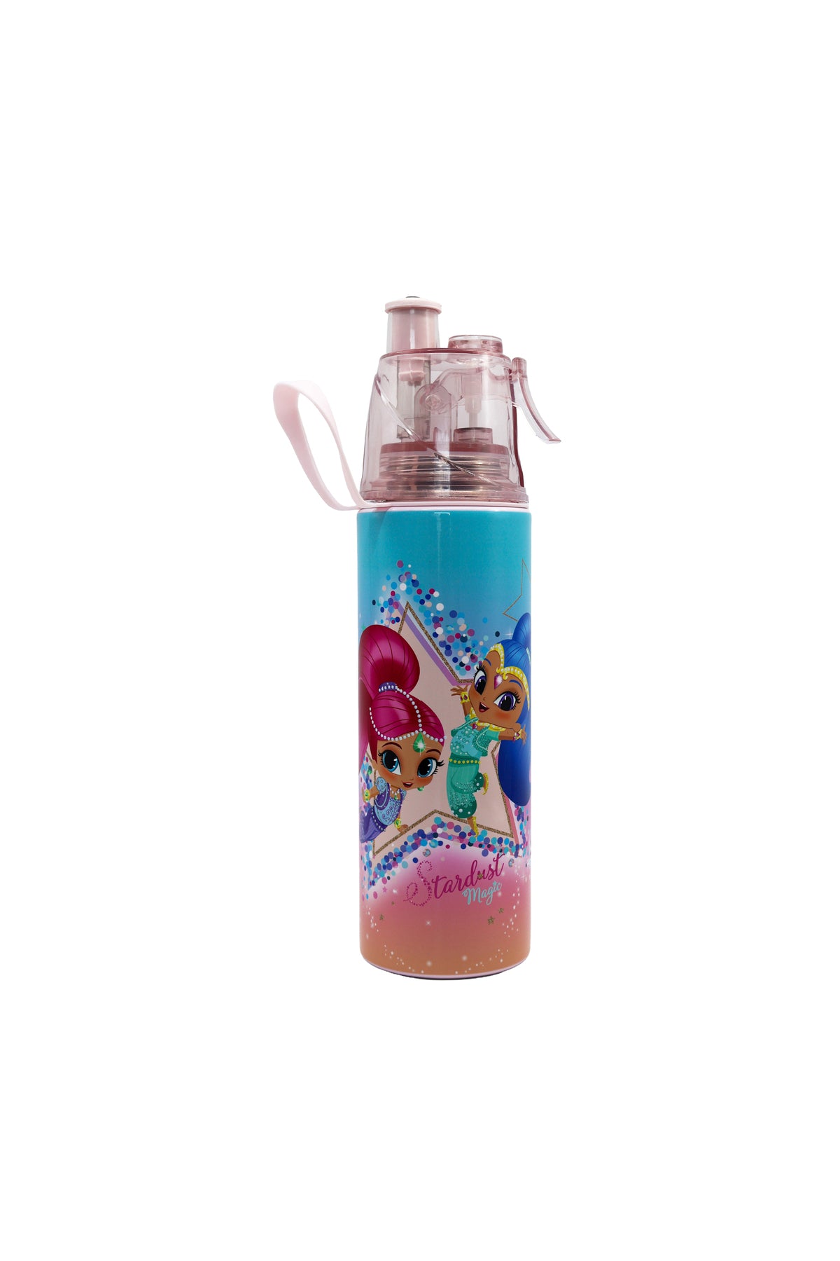 MOON Licensed Simmer & Shine Kids Water Bottle with Spray Mist | Cooling Spray | BPA-Free  Stainless Steel | Leak-Proof for School, Camping, Hiking, Outdoor Play | Girls Water Bottle |500ml