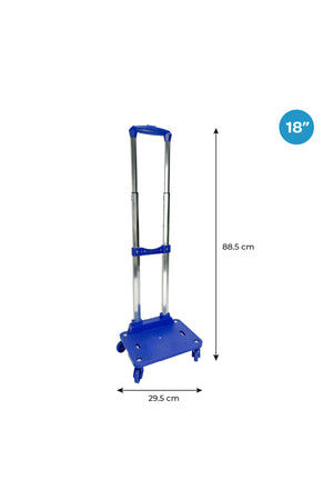 MOON 4-Wheel Trolley for 18 Inch Bags | 360° Spinner Wheels | Foldable Luggage Cart | Heavy Duty Travel Trolley | Smooth Rolling Bag Carrier | Universal Fit