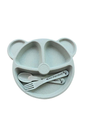 Star Babies Eco Friendly Bear Plate Set - Blue