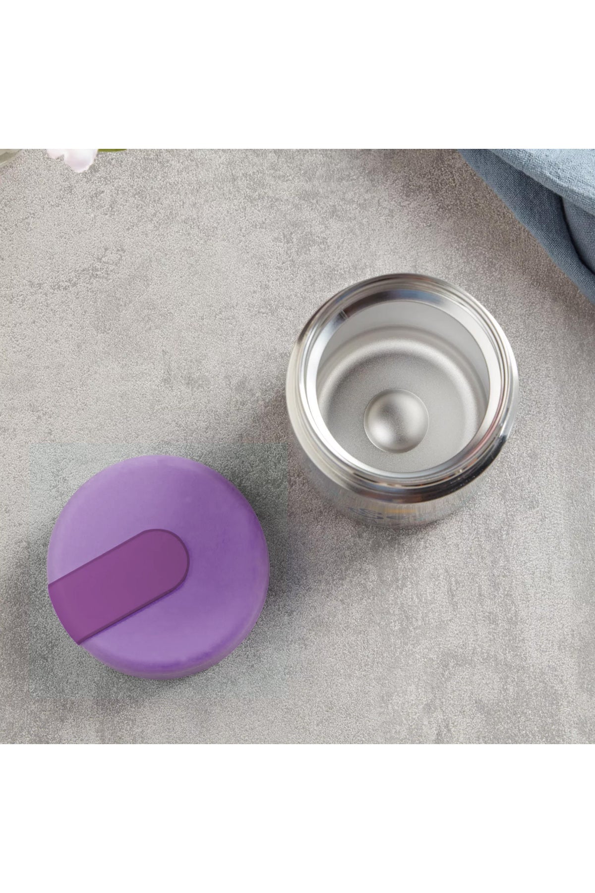 MOON Double Wall SS Food Jar 
10oz 88x88x125mm-Purple
