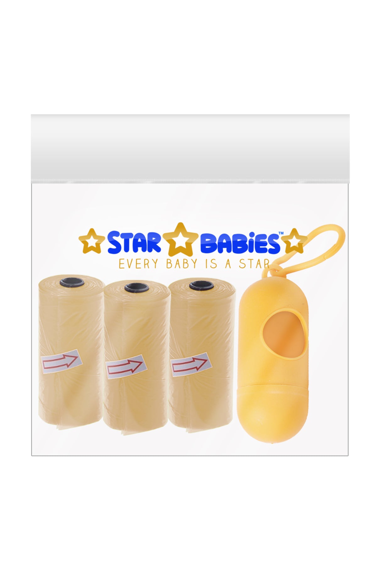 Star Babies - Scented Nappy Bag With Dispenser Pack of 3/45 Bags - Ivory