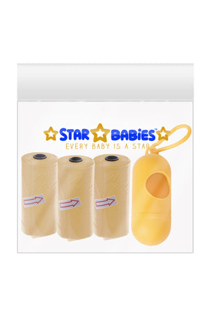 Star Babies - Scented Nappy Bag With Dispenser Pack of 3/45 Bags - Ivory