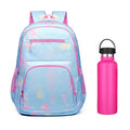 Star Babies - School Backpack With Stainless Steel Water Bottle 600ml - Pink