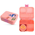 Cocobee Whale Bento Lunch Box With Food Jar – 4 Compartments, Bpa-Free, Leakproof & Odour-Free, 1.67L, 22X18X6.5Cm – Pink (3 Years+)