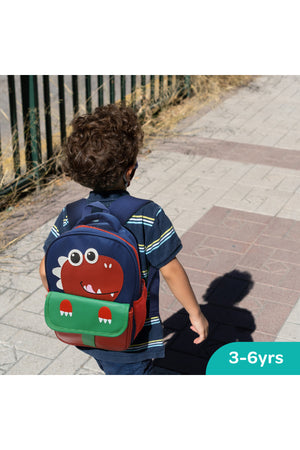 MOON Kids Backpack  – Comfy 3D Design,Padded Straps, Waterproof-Perfect for Preschool, Nursery, Snacks & Lunchbox-Dino