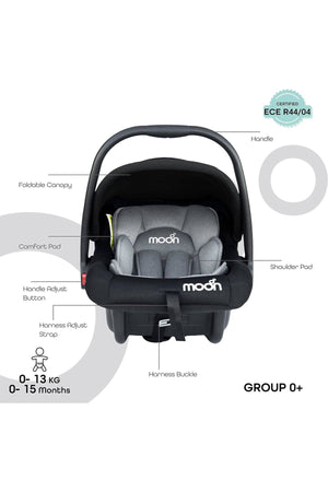 MOON Bibo Baby Carrier/Car Seat - Black