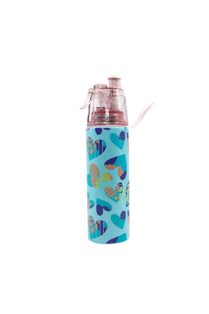 MOON Kids Water Bottle with Spray Mist | Cooling Spray | BPA-Free  Stainless Steel | Leak-Proof for School, Camping, Hiking, Outdoor Play | Boys Water Bottle |500ml