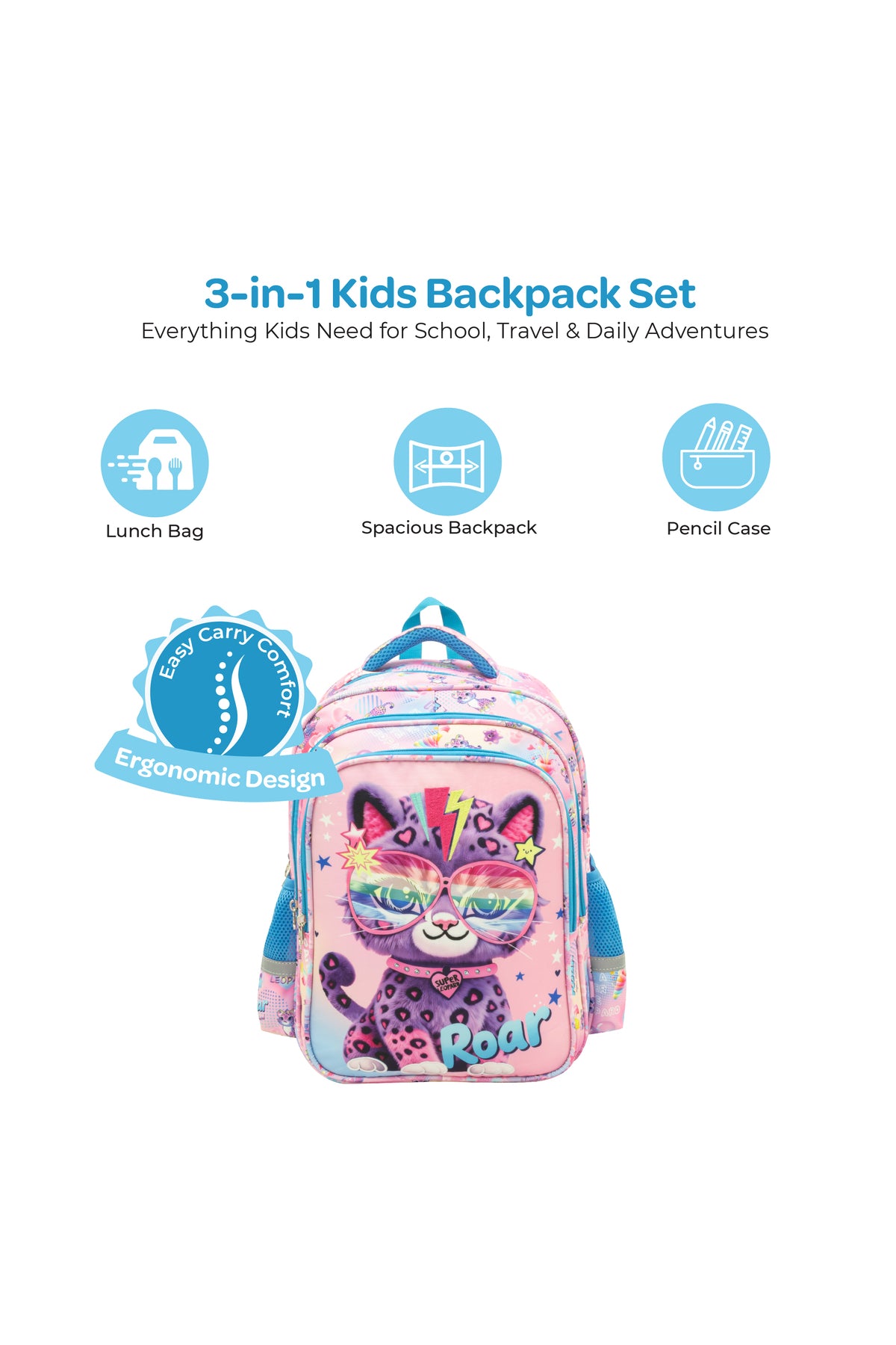MOON  Kids Backpack    - (14-Inch)  Premium Kids School Bag -Cat