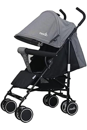 MOON Neo Plus Light Weight Travel Stroller,Black + Grey dots