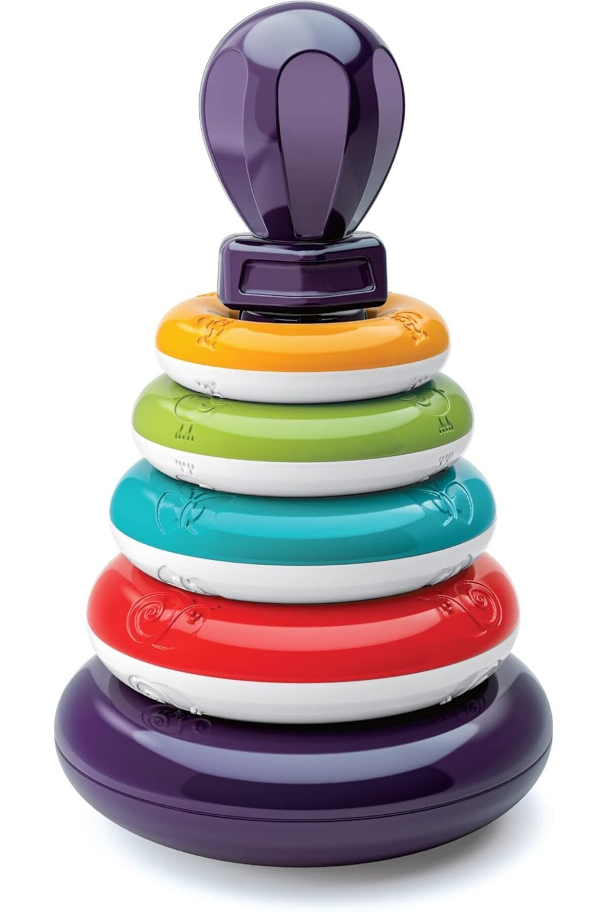 MOON Ring Tower-Educational Tumbler Stacking,7 Pcs Stacking Tower for 6m+ -Multi-color