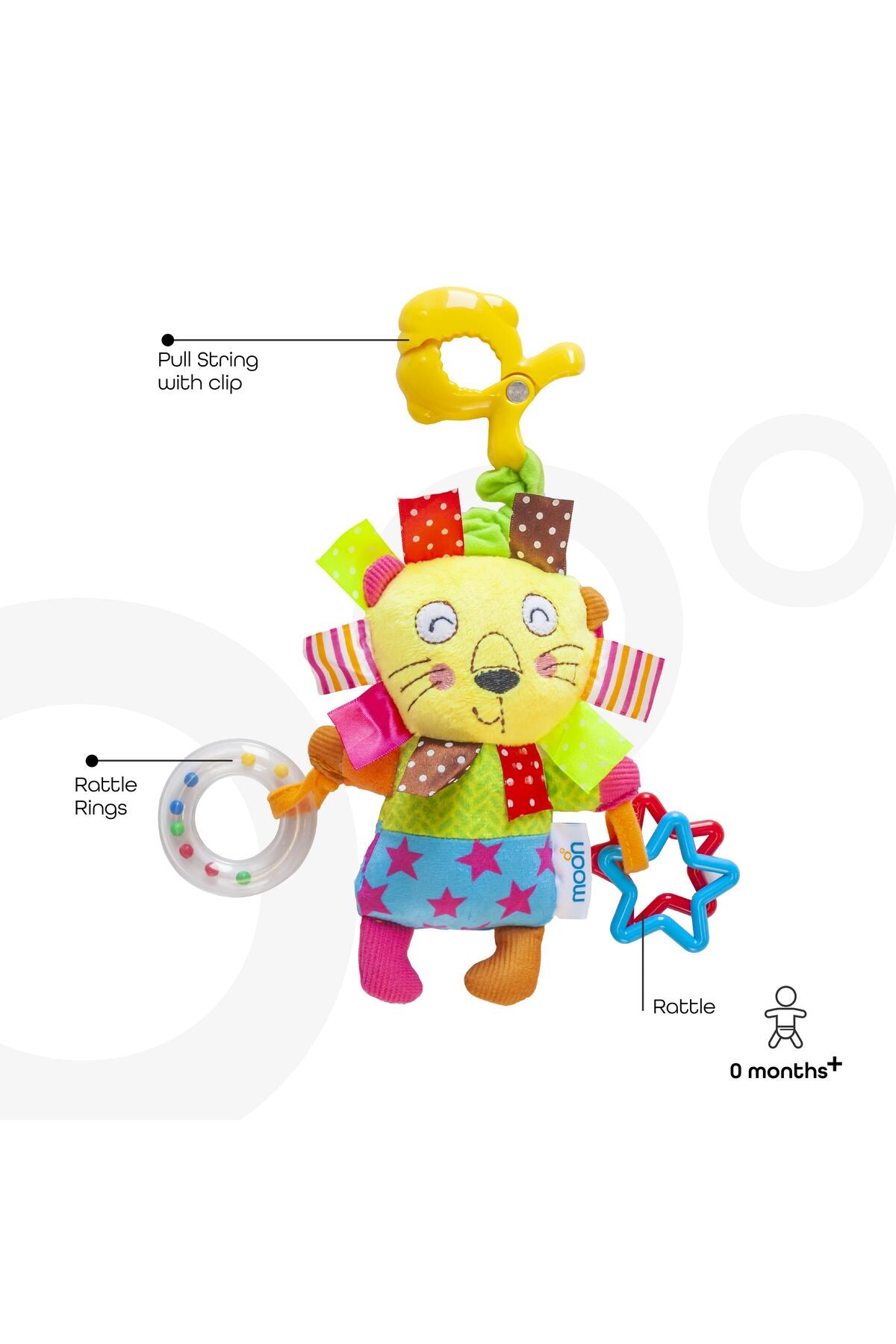 MOON Soft Rattle Toy - Roar