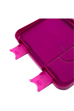 Cocobee-Bento Lunch Box, Bpa Free, Microwave Safe Removable Tray, 6 Adjustable Compartments, Leakproof, Lightweight, 22X15.5X5Cm, 1L, 3 Years+ - Dark Pink