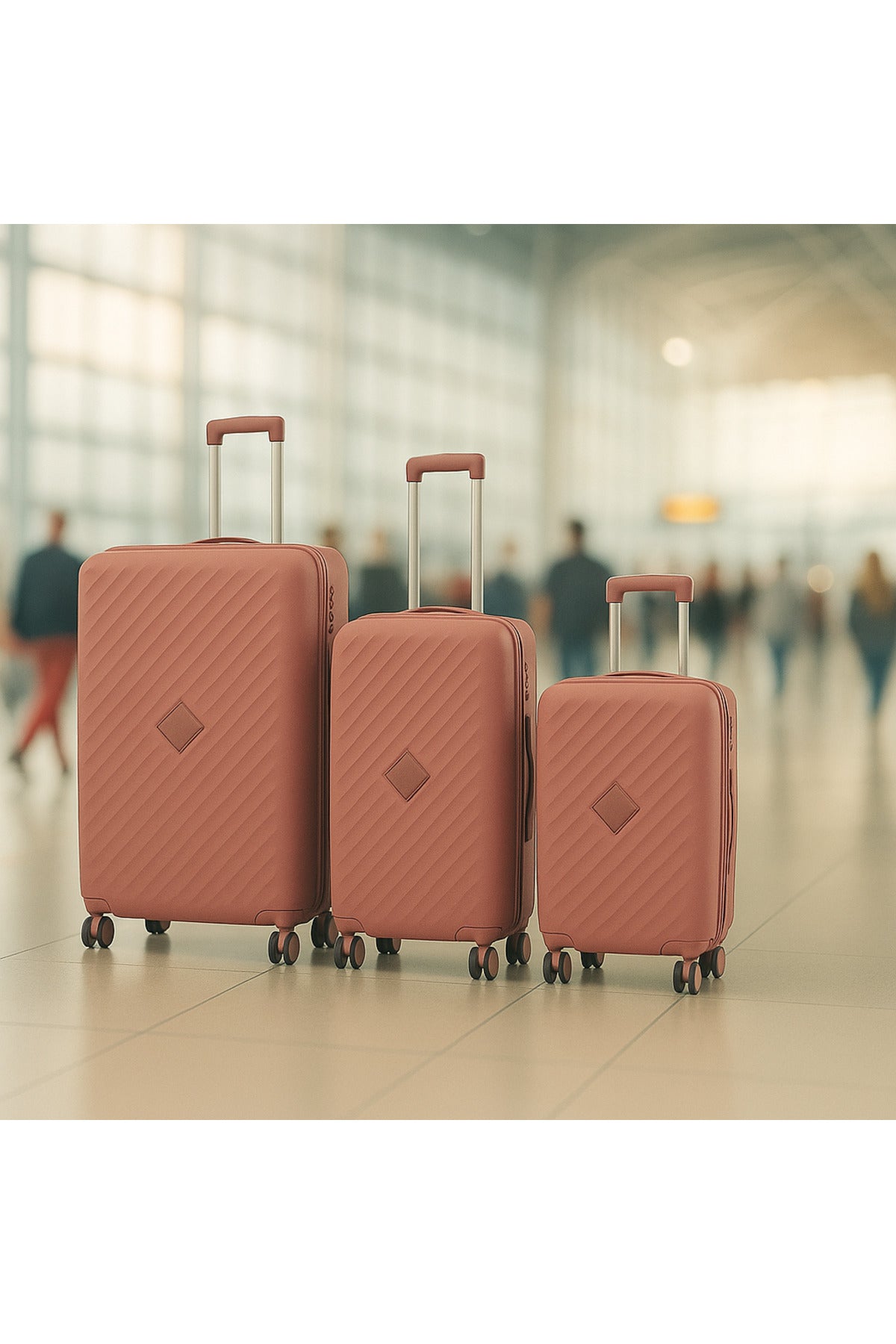 ELITE- Premium Hard-Shell Luggage 28 inch – Lightweight Spinner Suitcase – Rose Gold