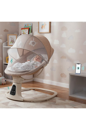 MOON  Koze Baby Swing, Holds upto 9kg. Gentle Swaying Motion-Beige