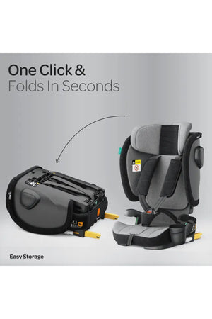 MOON Folda Max  ECE R129 i-Size Foldable Car Seat with ISOFIX & Top Tether -Grey