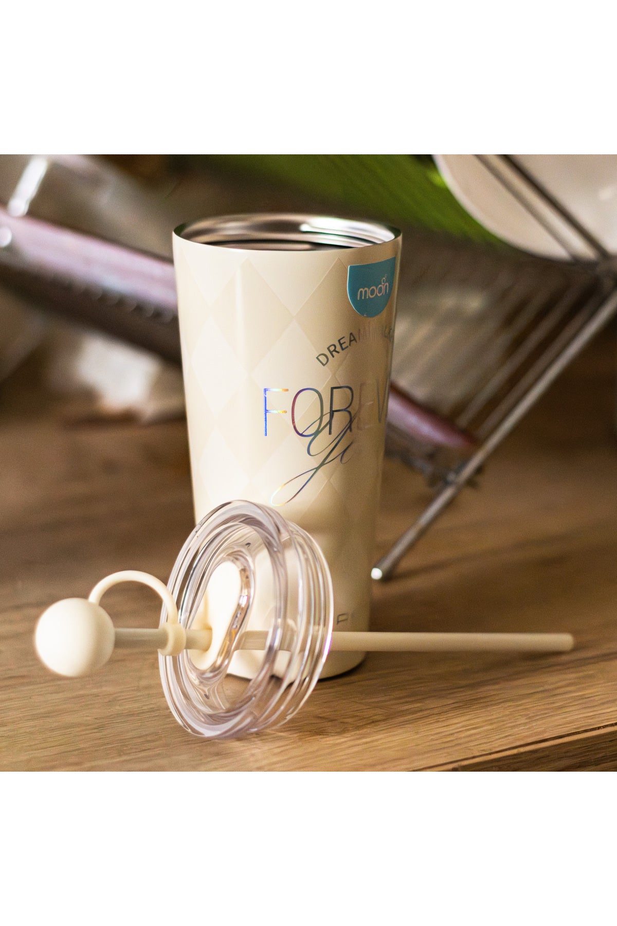 MOON Double Wall Smoothie Cup With Straw
86x86x206mm
473ml / 16oz-White