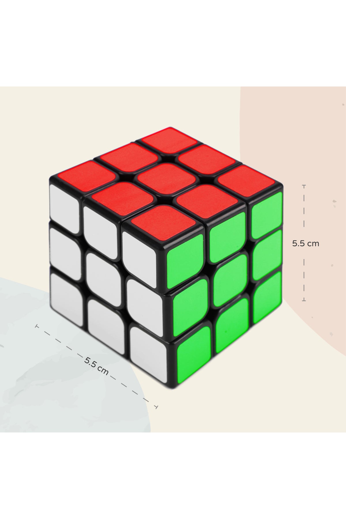 MOON 5.6cm Magic Cube,black and white 
mixed