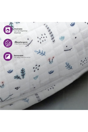 MOON Portable Nursing Breast Feeding Baby Support Pillow Cushion  With Washable Zippered Cover-Hippo
