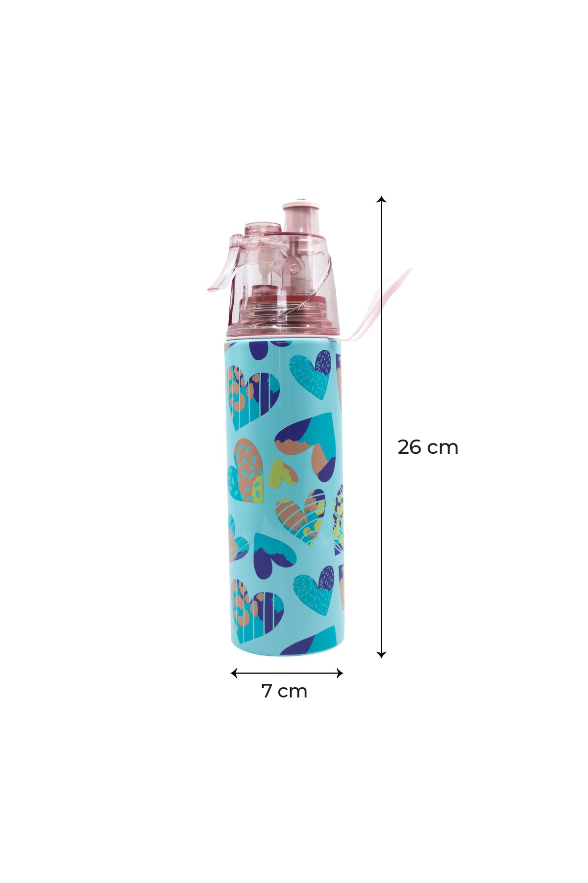 MOON Kids Water Bottle with Spray Mist | Cooling Spray | BPA-Free  Stainless Steel | Leak-Proof for School, Camping, Hiking, Outdoor Play | Boys Water Bottle |500ml