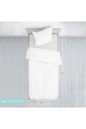 MOON  Premium 100% Cotton Terry, Breathable Waterproof Mattress Protector sheet with Skirt fit - 140x70x12 cm