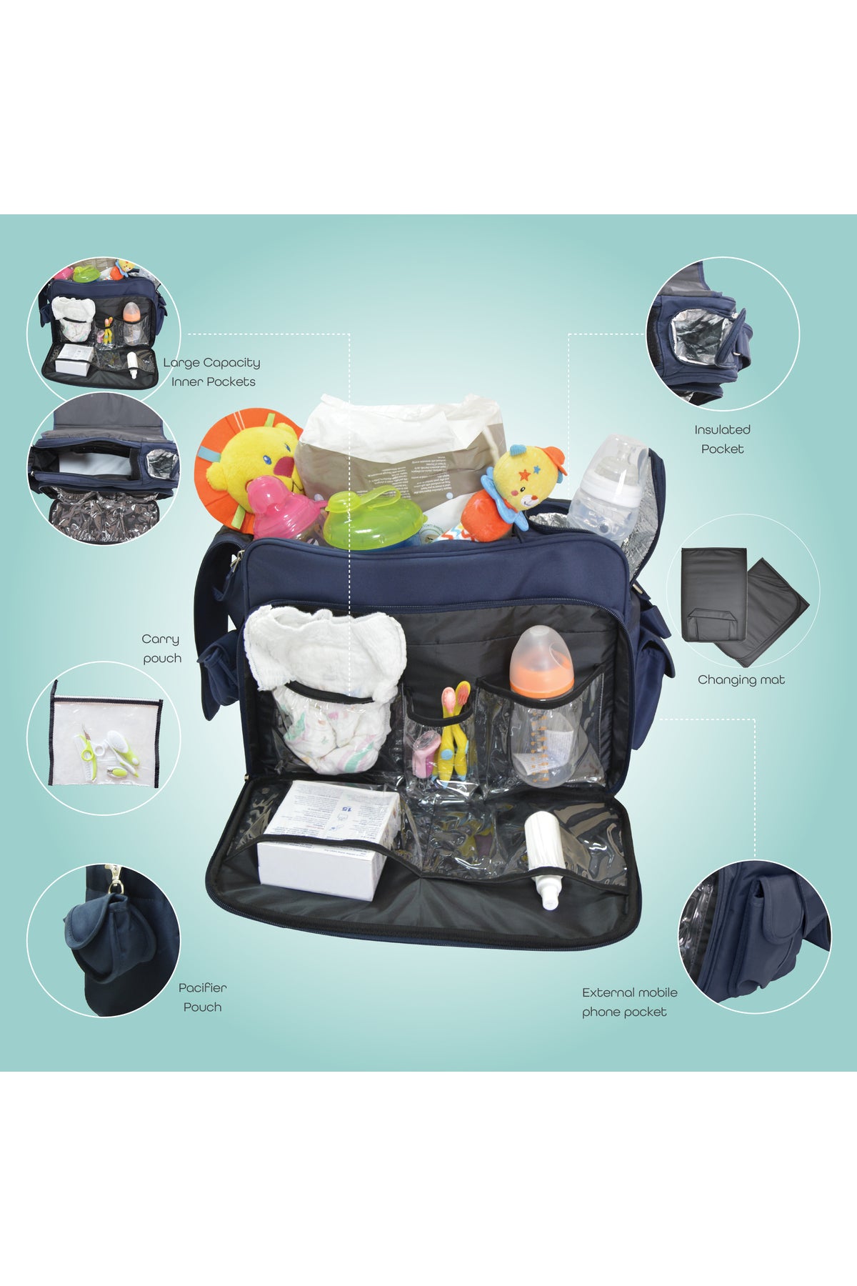 MOON 4ever - Messenger Bag - Navy Blue
